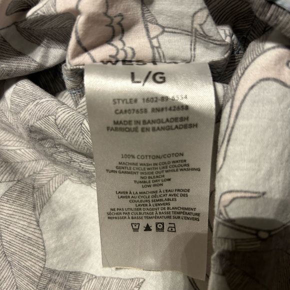 West Forty Nine men’s L button up short sleeve collar shirt flamingo pattern. - Picture 4 of 4